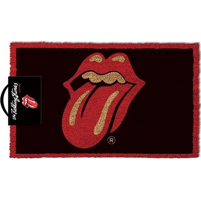 CurePink Rolling Stones: Jazyk 60 x 40 cm černá [GP85024]