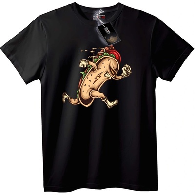 NOONEBRAND Тениска Тичащо хотче - 4XL, Black
