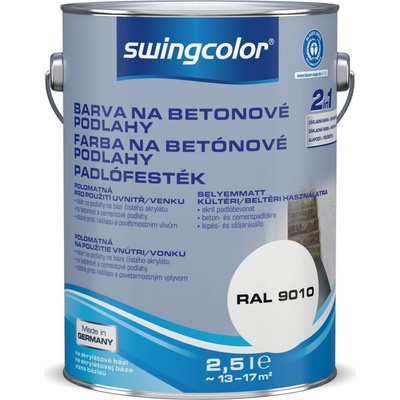 Swingcolor Farba na betón 2v1 2,5 l biela