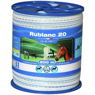 Lacme Ohradníková páska RUBLANC 20 mm bílo-modrá Délka: 200 m