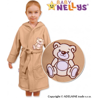 Baby Nellys Detský župan Medvedík Teddy bežová