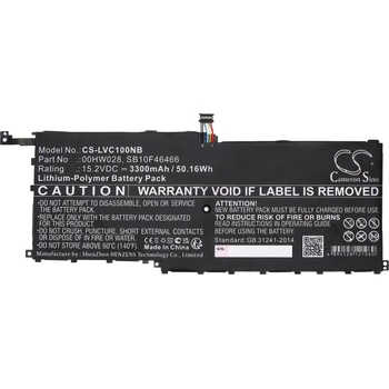 Image 1 of Cameron Sino Батерия за лаптоп LENOVO ThinkPad X1 20FBS0L900, ThinkPad X1 Yoga 20FQA04TAU, 00HW028 LiPo 15.2V 3300 mAh CAMERON SINO (CS-LVC100NB)