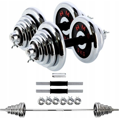 HMS Činkový set v kufru STC50 chrom 2 x 25 kg