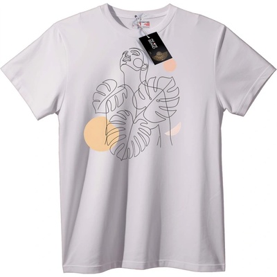NOONEBRAND Тениска Абстрактен Геометричен Лист - S, Black