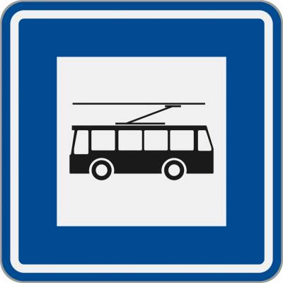 Dopravní značka IJ4a Označník zastávky (Trolejbus)