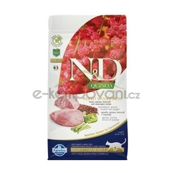 N&D GF Quinoa Cat Weight Management Lamb & Broccoli 1,5 kg