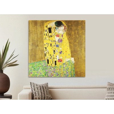 Polibek - Gustav Klimt Varianta: 60x60 cm - na KAPA desce 5 mm (k zavěšení)