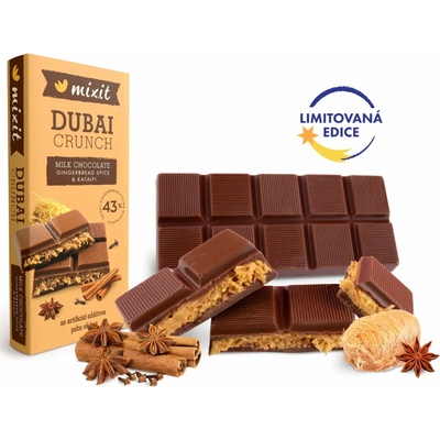 Mixit Vánoční dubajská čokoláda Perníkové koření & kataifi 70 g