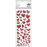 TITANUM Foil stickers hearts mix 49pcs