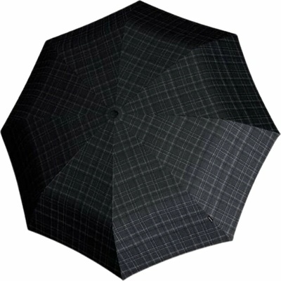 Knirps T.400 prints check elegantní pánský plně automatický deštník černý