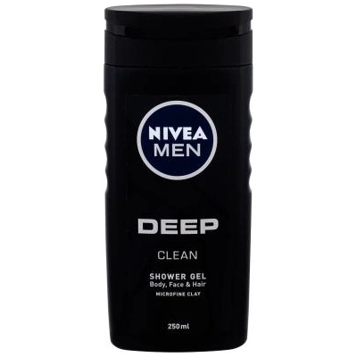 Nivea Men Deep Clean Body, Face & Hair душ гел за тяло, лице и коса 250 ml за мъже