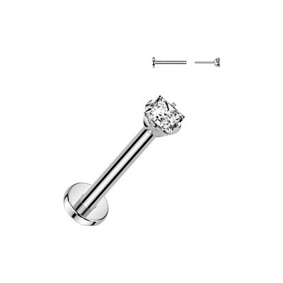 Šperky4U piercing do brady PUSH IN labreta titan TIT1357