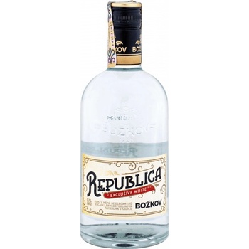 Božkov republika exclusive white 38% 0,7 l (čistá fľaša)
