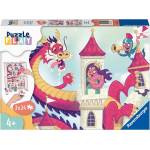 Ravensburger Пъзел-настолна игра Ravensburger от 2 х 24 части - Драконово царство (05595) - ozone