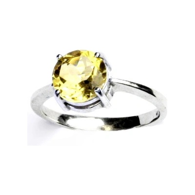 Čištín Zlatý prsten přírodní citrín bílé i žluté zlato T 1357