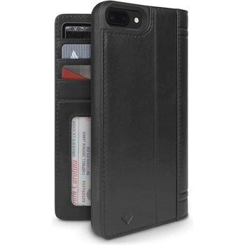 Twelve South Journal - луксозен кожен калъф тип портфейл за iPhone 8 Plus, iPhone 7 Plus (черен)