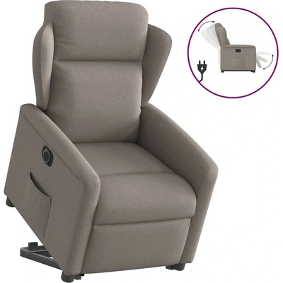 vidaXL 11461.3303161 Elektrické zvedací polohovací taupe textil