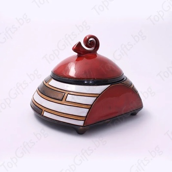 Image 1 of Керамична кутия за бижута с геометрични фигури
