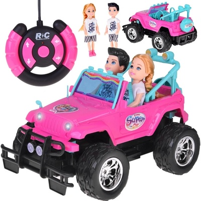 Tomido RC auto pro panenky + figurka chlapec a holčička růžové