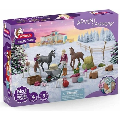 Schleich Adventný kalendár HORSE CLUB 2025 - Vianočný zázrak žriebä