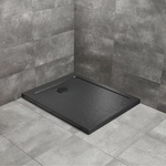 Radaway Правоъгълно душ корито Radaway Doros F Stone 120x80 см, черен акрил (SDRF1280-01-54S)