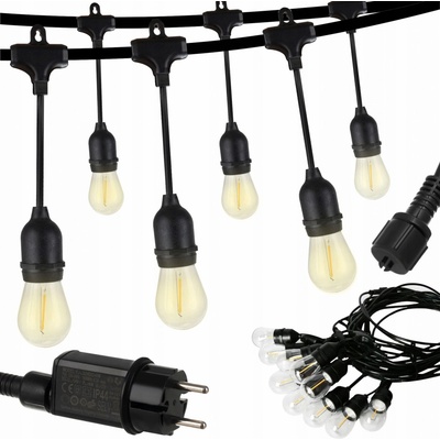 Reťaz svietiaca LED WW 10ks 5m 24V IP44 ML15613