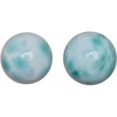 Nefertitis Larimar kuličky náušnice AA kvalita stříbro Ag 925 č. 20 NF65164 cca 0,6 cm, 1 g