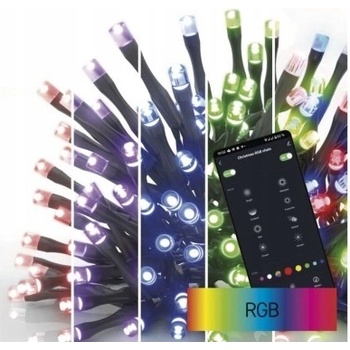 EMOS Lighting GoSmart LED vianočná reťaz 8 m vonkajšia aj vnútorná RGB programy časovač wifi