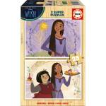 Educa Дървен пъзел 2 в 1 Educa - Wish, 2 х 25 части (EDU19738)