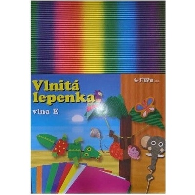 Lepenka E-Welle 260g 34,5x24,5cm/10listů rovná duha MIX barev 402698