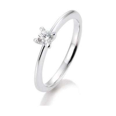 Sofia Diamonds prsteň z bieleho zlata s diamantom BE41 05635