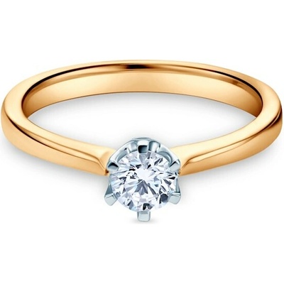 Savicki Zásnubný prsteň dvojfarebné zlato laboratórny diamant SAVR39803 YW LGD 030