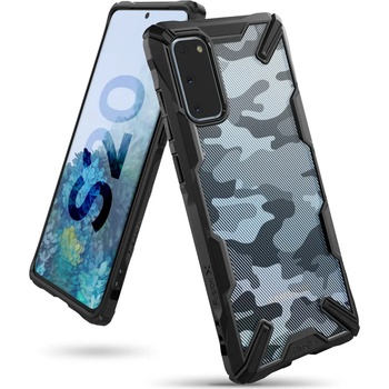 Ringke Противоударен Хибриден Калъф за SAMSUNG S20, RINGKE Fusion X Camouflage Case, Черен (8809688897573)