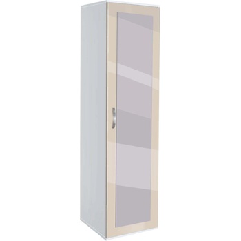 Bogdan Furniture G Еднокрилен гардероб с огледало Мебели Богдан Модел bm-ava11, крем гланц с бяло Гб