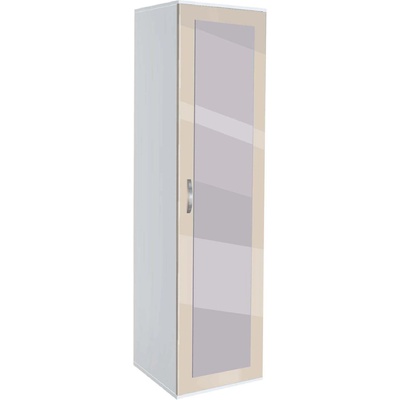 Bogdan Furniture G Еднокрилен гардероб с огледало Мебели Богдан Модел bm-ava11, крем гланц с бяло Гб