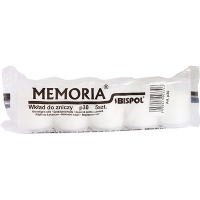 Bispol Memoria hřbitovní svíčka bílá 5 x 30 g