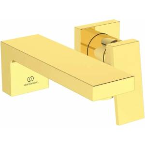 Ideal Standard Вграден смесител за умивалник Ideal Standard Atelier Extra 160, цвят матово злато, без вградено тяло (BD509A2)