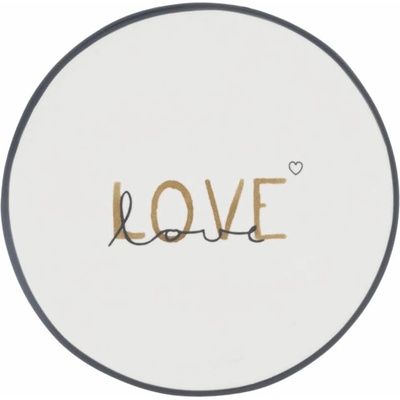 Bastion Collections Mini talířek Double Love 9 cm bílá barva keramika