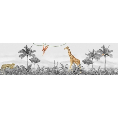 AG Design WBD-8175 Dětská samolepící bordura Jungle, rozměry 5 m x 13,8 cm