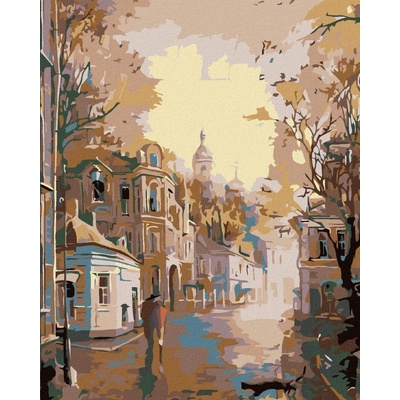 zuty Ranní klidné městečko 40 x 50 cm vypnuté plátno na rám 8596530035213