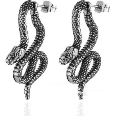 Impress Jewelry Puzetové náušnice z nerezové oceli s hadím vzorem Zmije 2407231659043587