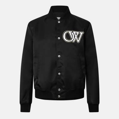 OFF WHITE Яке OFF WHITE Men's Monogram Long Sleeve Bomber Jacket - Black/White