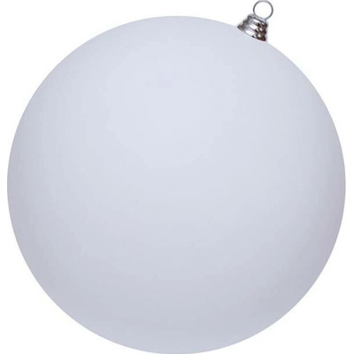 DECOLED Velká vánoční ozdoba 40 cm plastová koule bílá matná