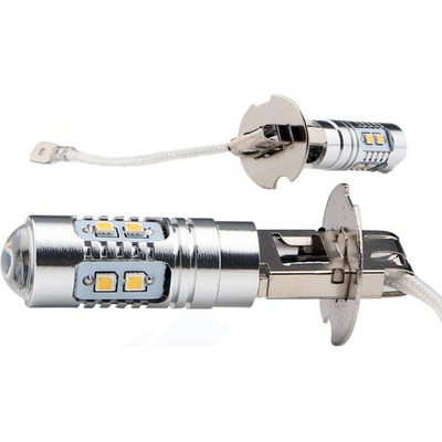 Диодна крушка h3 10w с 10 диода 2323 и лупа (h310wc)