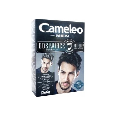 Delia Cosmetics Cameleo Men barva na přebarvení šedivých vlasů Black 2x 8 g + balzám 30 ml – Zboží Dáma