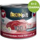 IRONpet Cat Beef Hovězí 100% Monoprotein 200 g