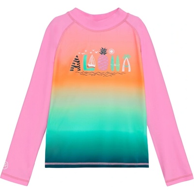 Color Kids T-shirt L/S W. Chest Print-5708-Begonia Pink Růžová