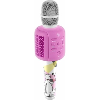 Dětský mikrofon GoGEN Bob a Bobek KARAOKE růžový