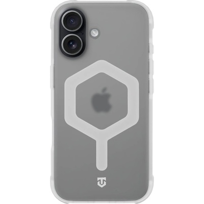 Tactical Хибриден удароустойчив кейс с MagSafe за iPhone 17 - Tactical MagForce Hexagon Cover (бял-прозрачен) (57983127339)