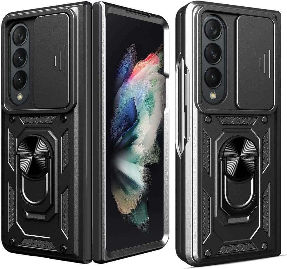 GKK Калъф с Предпазител за Samsung Z Fold 4, GKK Kickstand Pro Case, Черен (5906601041071)